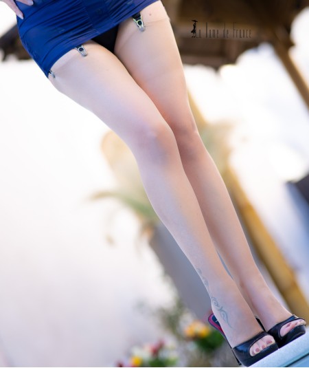 bas voile naturel pour porte jarretelles, ultra transparent